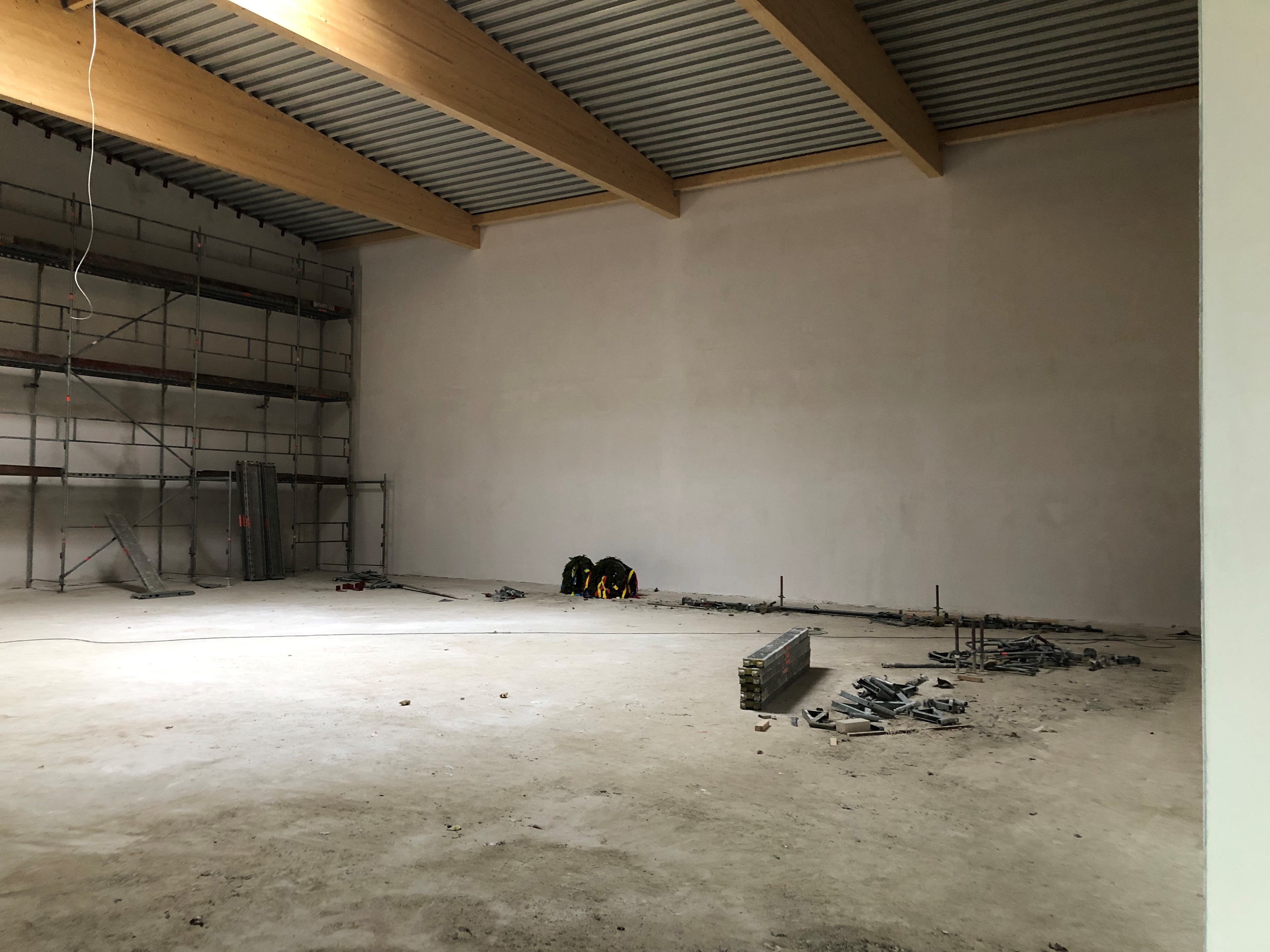 Neubau einer Mehrzweckhalle, Lindewitt - Gipsputzarbeiten